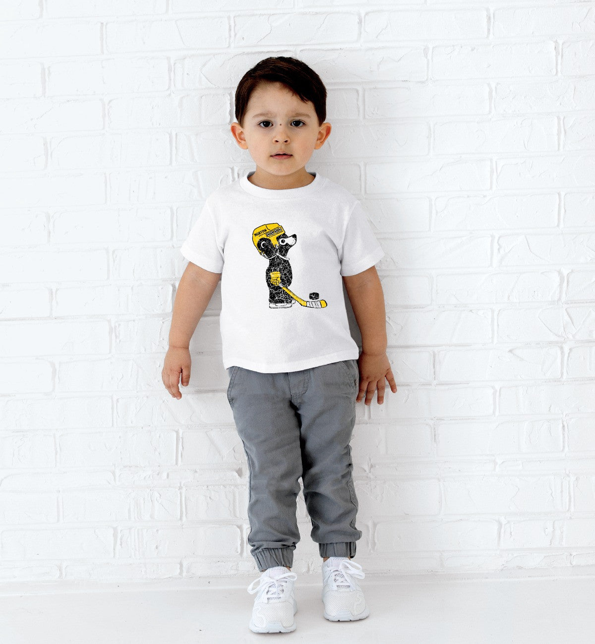 Toddler Boston Bruins Hockey Cub white T-shirt